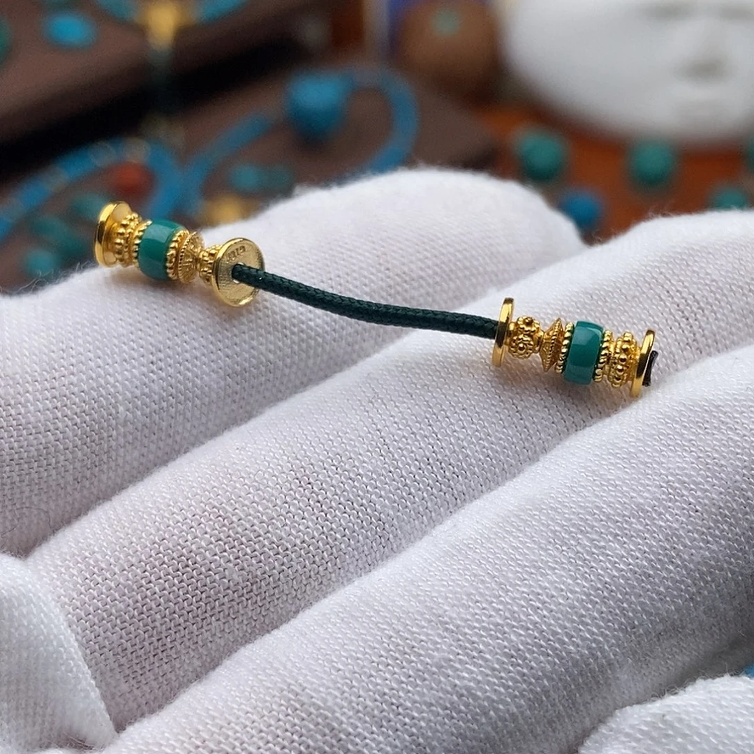 绿松石18K金镶嵌绿松石配饰