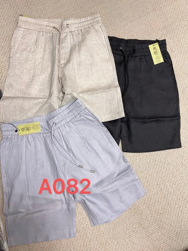 A082 老伙计lp亚麻短裤