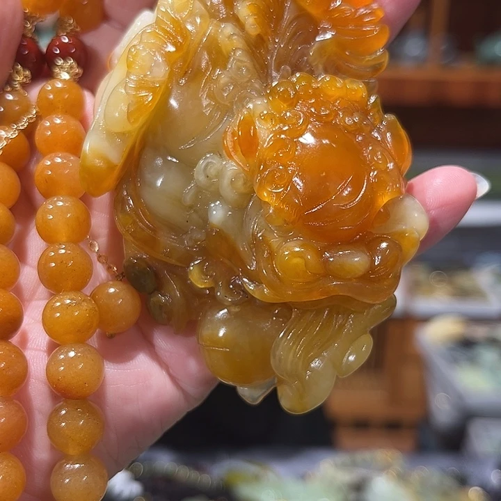 未镶嵌岫玉毛衣链