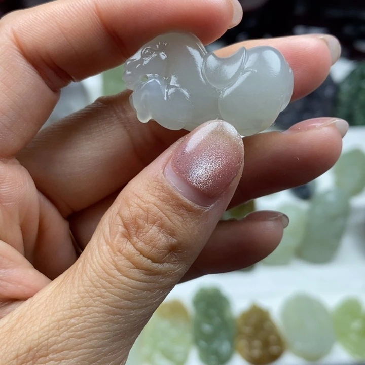 和田玉足银镶嵌颈饰14