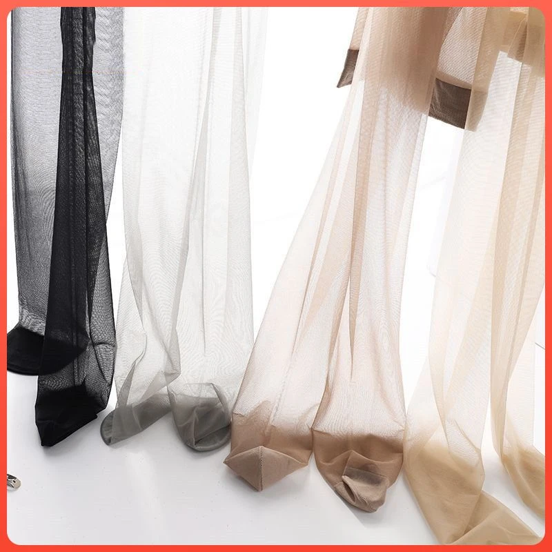 丝袜女薄款防勾丝耐穿不掉档0D裸感光腿隐形菠萝连裤袜黑丝丝袜
