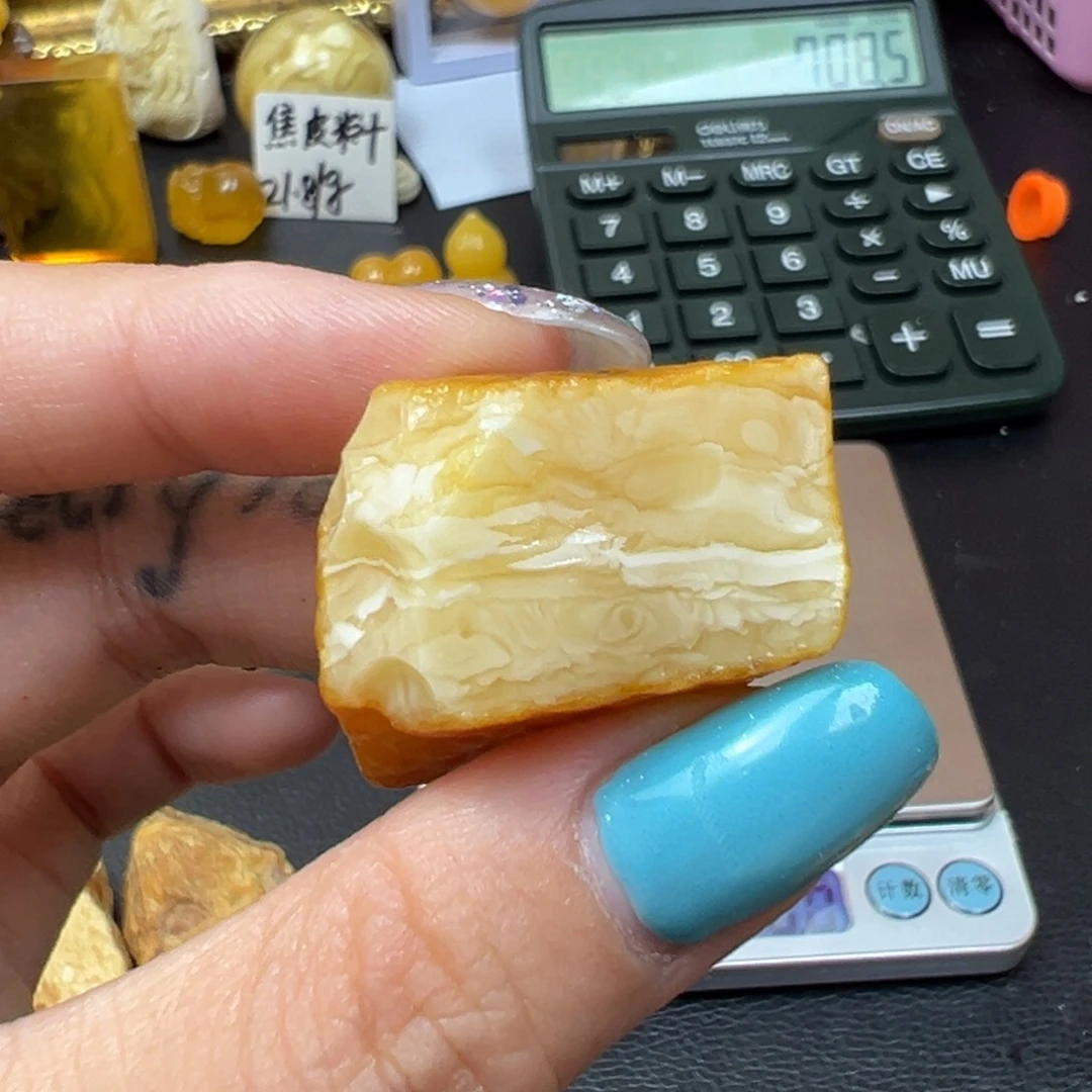未镶嵌定制琥珀长***浅蜜蜡