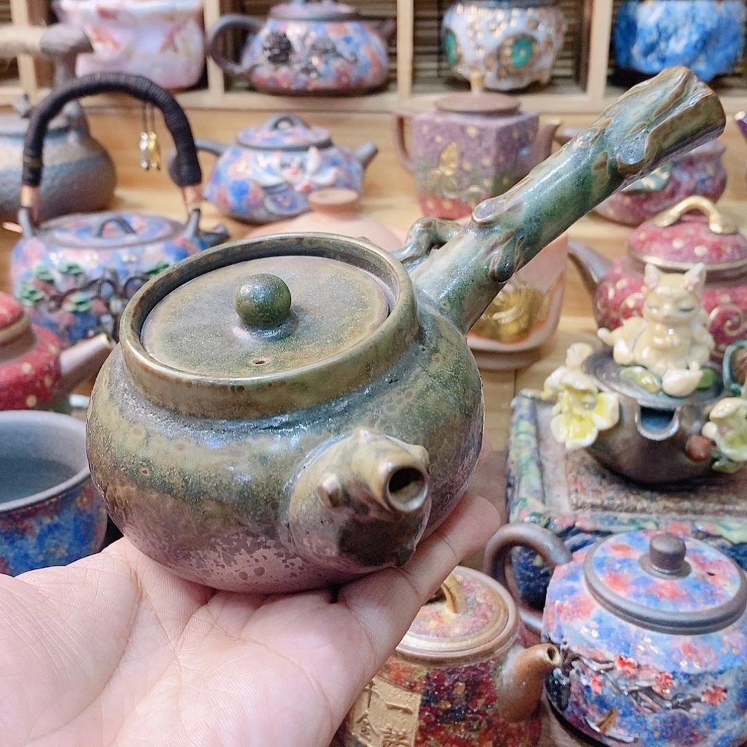 粗陶志野柴烧茶器