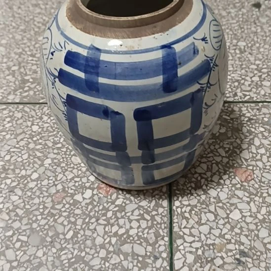 摆件双双双喜临门罐罐摆件青花陶瓷摆件