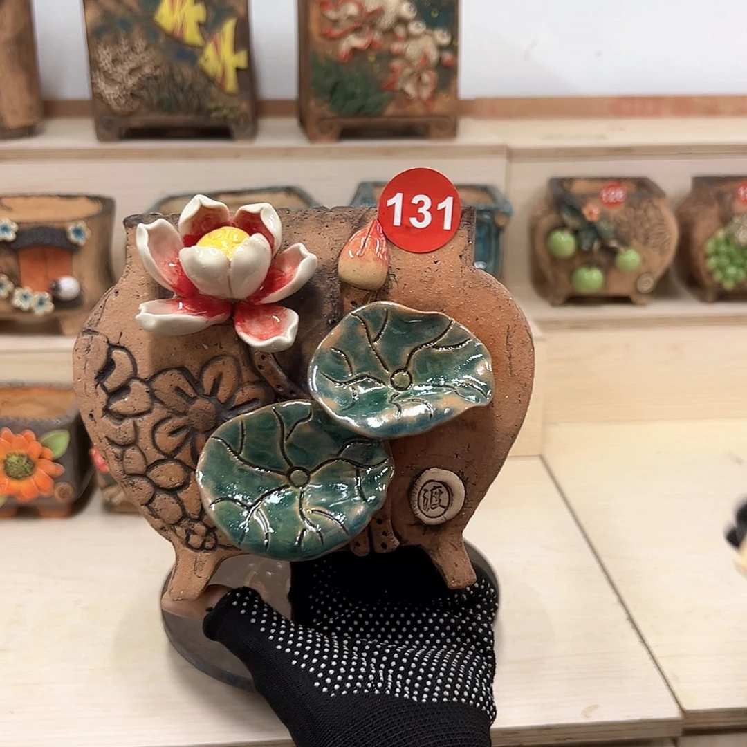 紫砂花盆131号内口11×10外高15