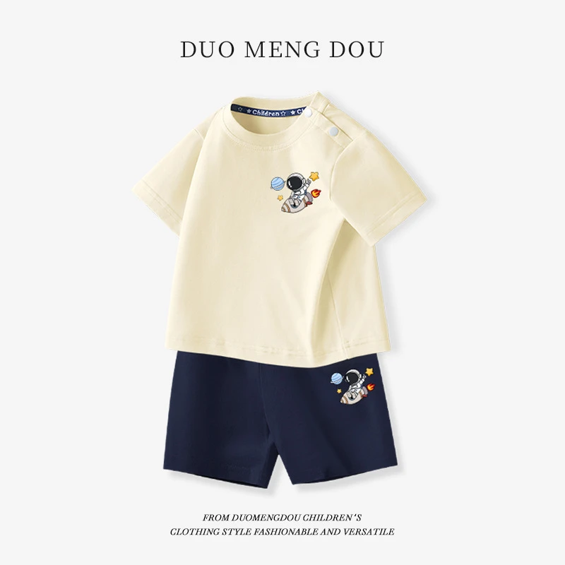 男童短袖套装童装夏装宝宝a类纯棉上衣夏季小童宝宝运动短裤上衣