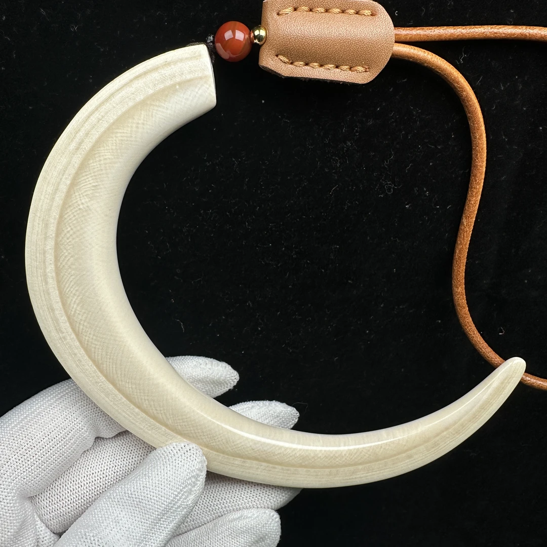 L1594天然猛犸牙 牙尖 133mm支持鉴定 假一罚四