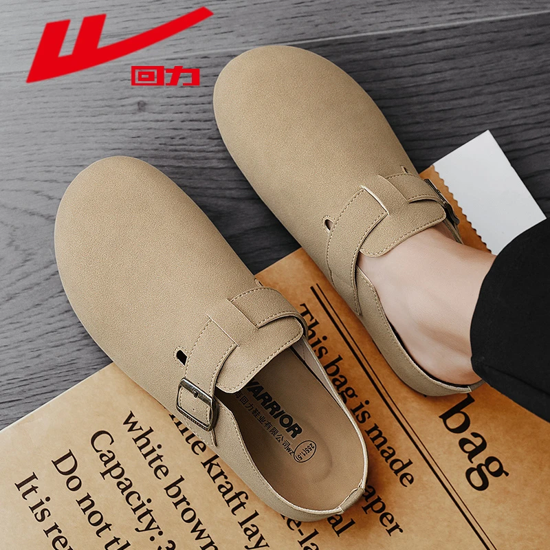 回力勃肯鞋夏季软木外穿增高包头沙滩鞋户外男士透气休闲凉拖鞋男