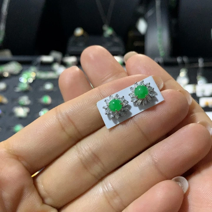 翡翠银S925镶嵌戒指