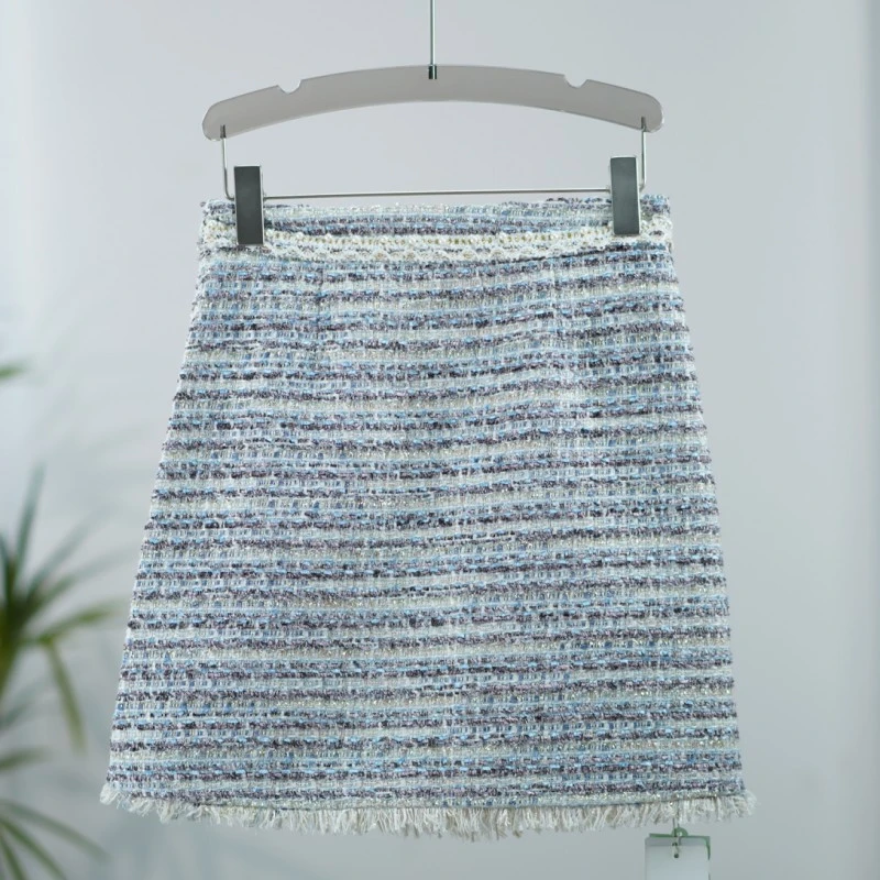 一路童行 谷系列  A077  女装 撤柜百搭I小香风短裙  214YBQ205