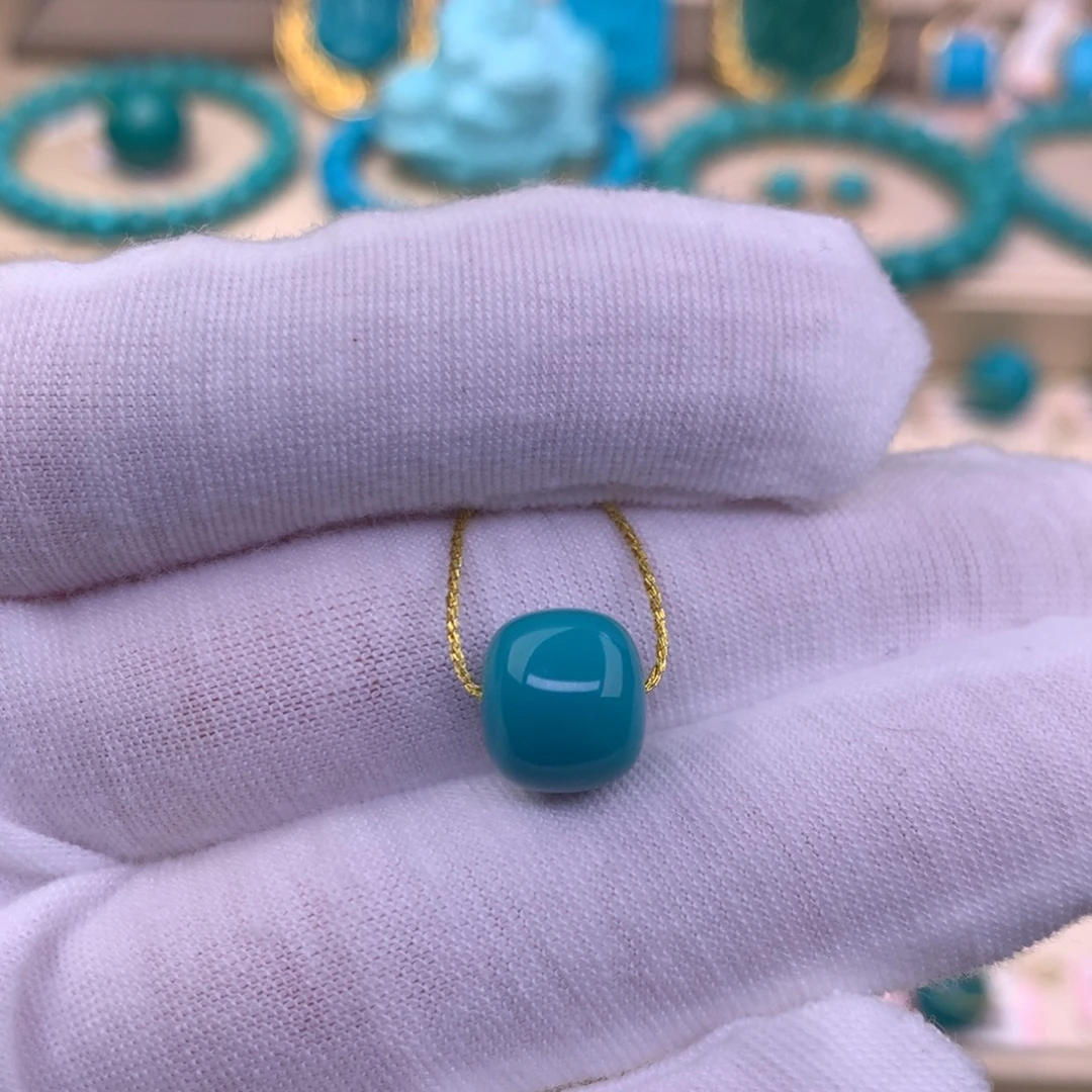 未镶嵌绿松石珠宝奇石10*9