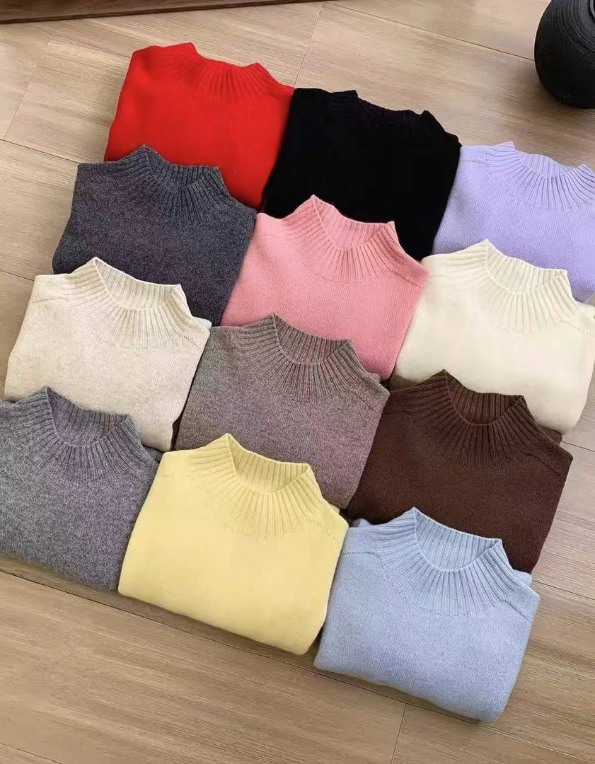 【微瑕不退换】 女装半高领加厚针织衫