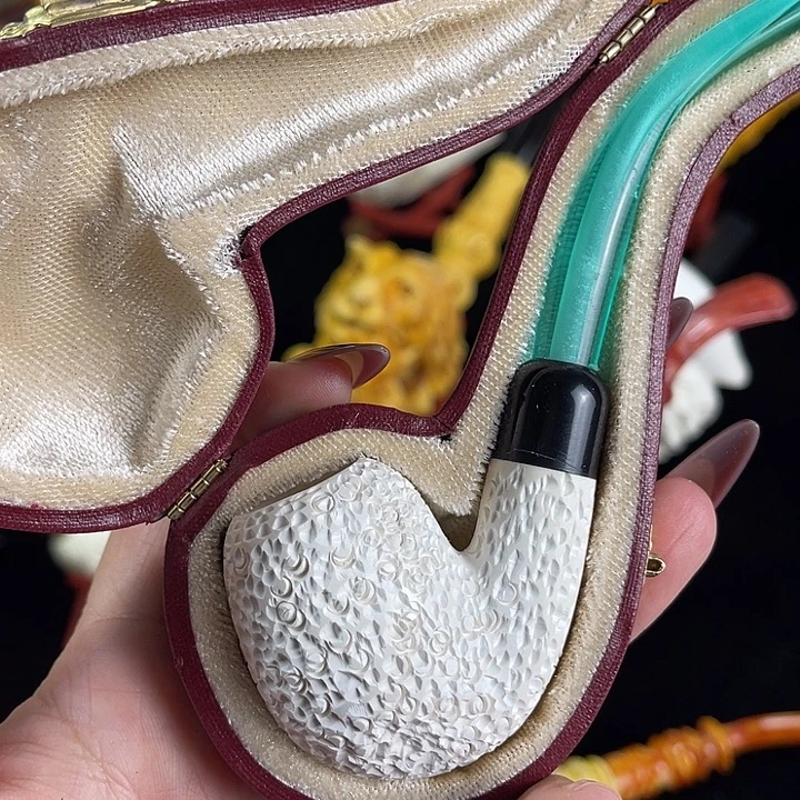 海泡石烟斗中号军插荔枝纹