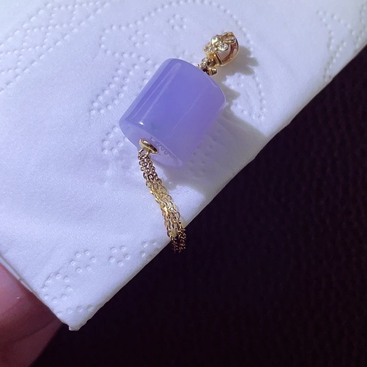 颈饰18K金镶嵌翡翠翡翠