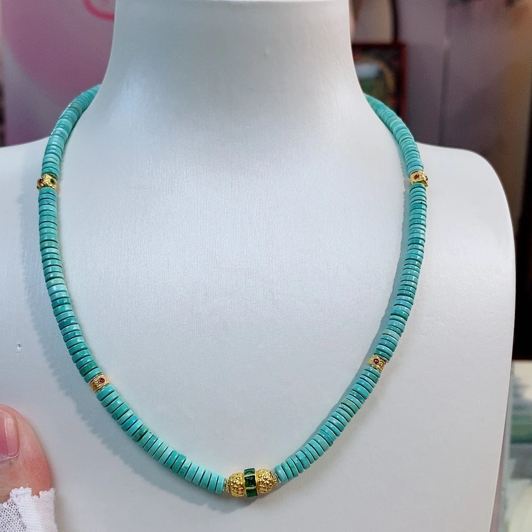 18K金镶嵌绿松石珠宝奇石