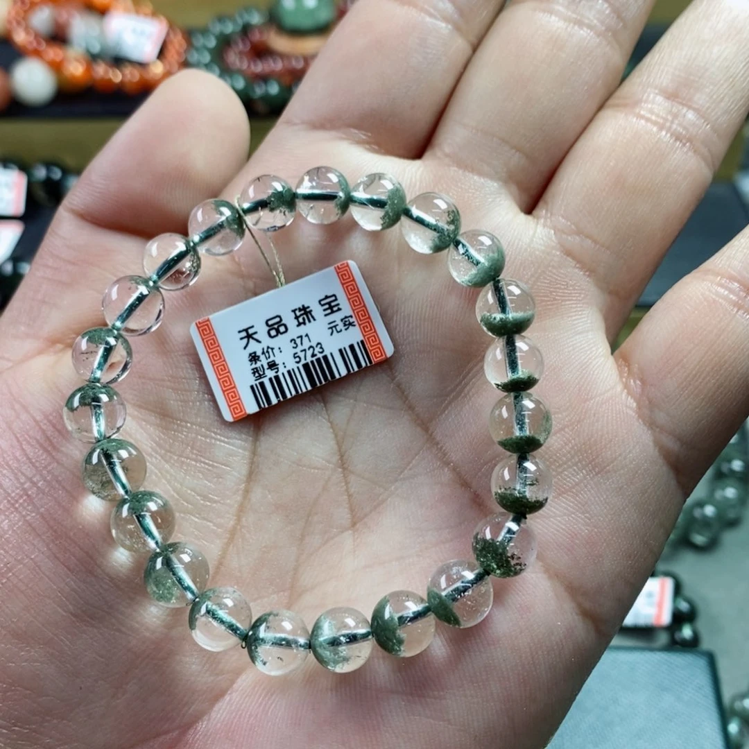 水晶手串未镶嵌绿幽灵5723