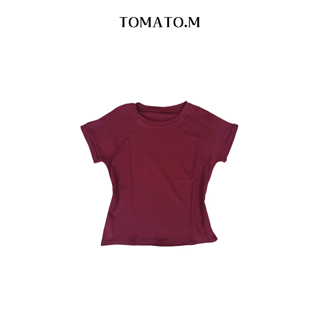 好穿短袖T恤 黑白春夏款 纯色圆领百搭休闲 番茄妈女装