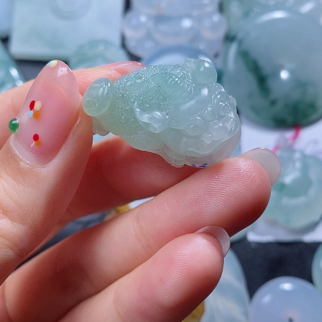 定制翡翠未镶嵌毛货付款后联系客服确认抛光