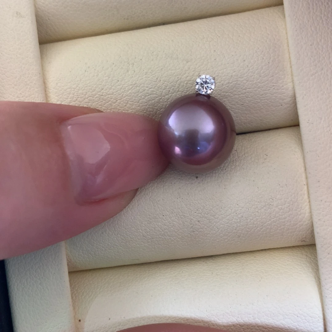 淡水珍珠18K金镶嵌颈饰