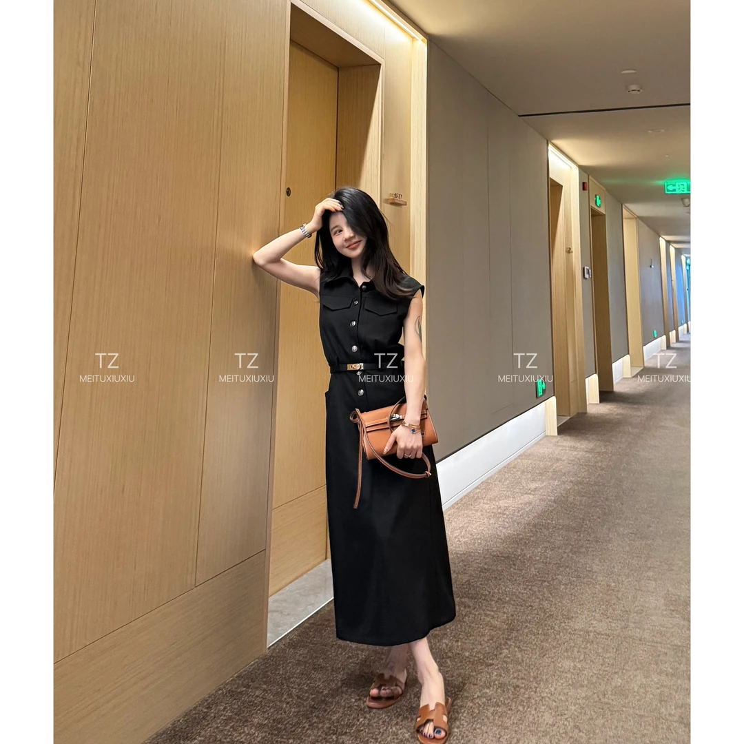 【婷子定制】~150小个子改版夏款气质显瘦连衣裙C227【不配腰带】