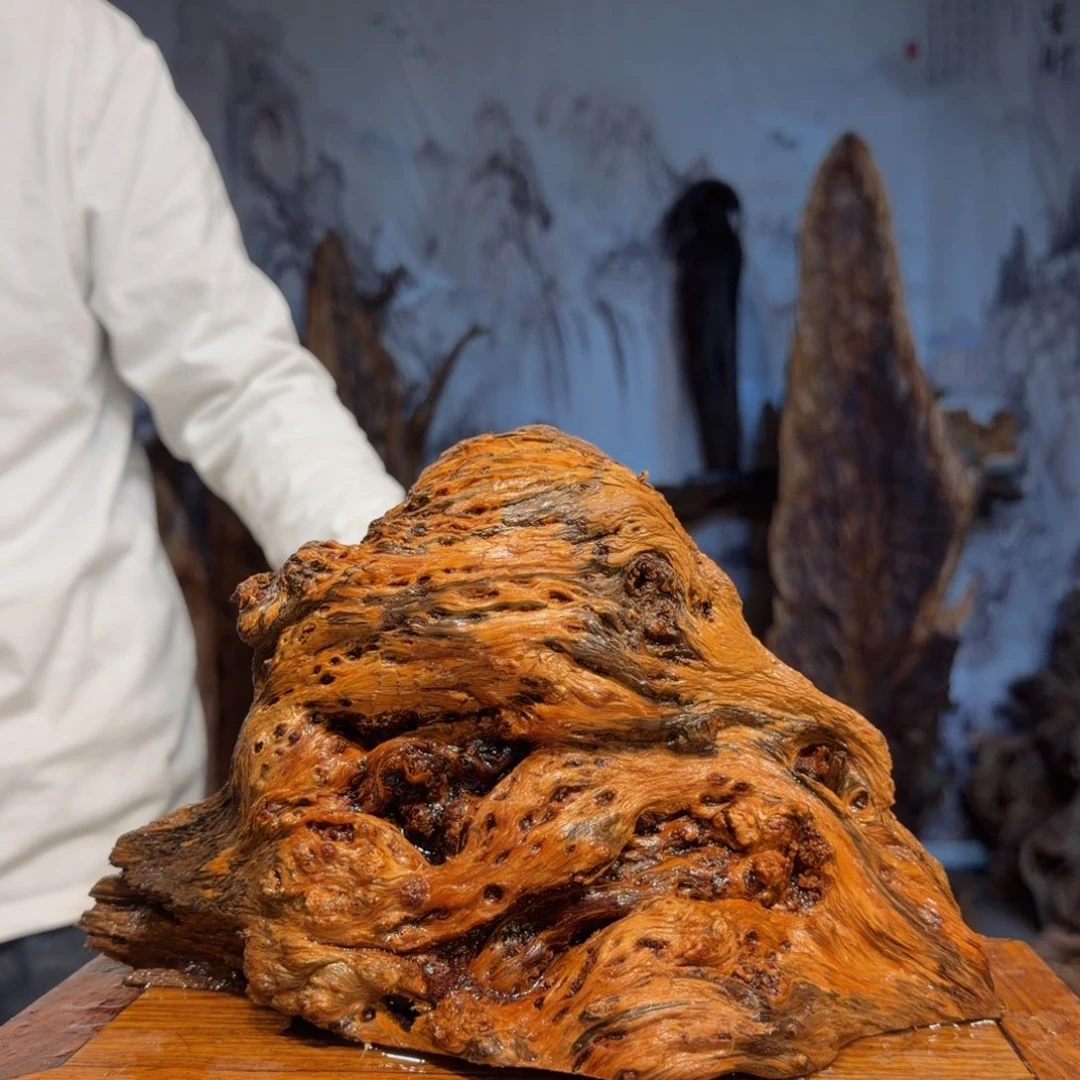 多***杰木三丰琥珀木 天然摆件32