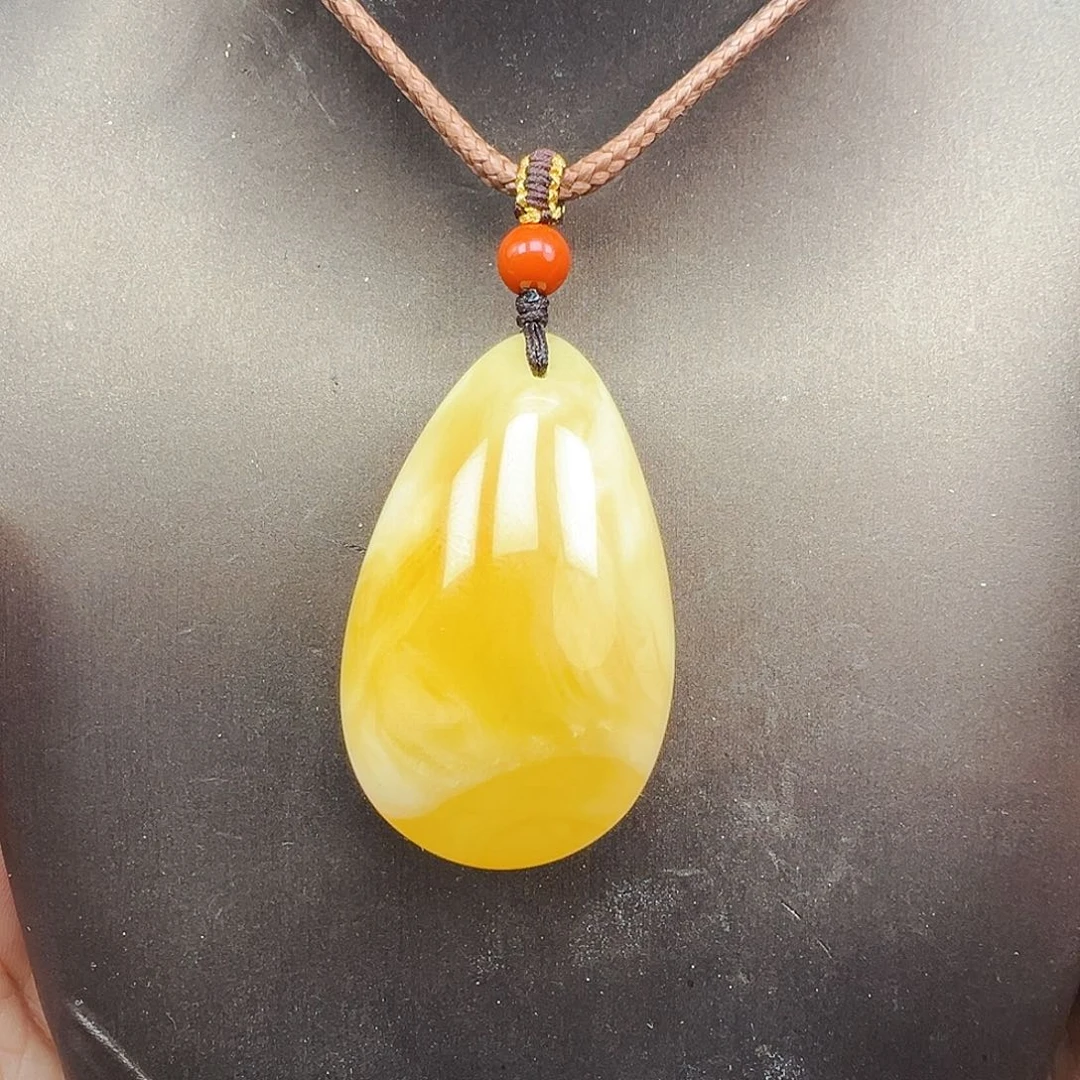 蜜蜡颈饰未镶嵌水滴9克