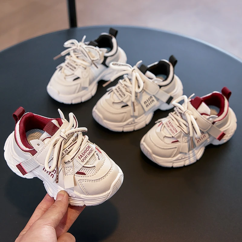 2025春秋季运动鞋男女童透气网面老爹鞋轻便休闲鞋婴幼儿学步鞋