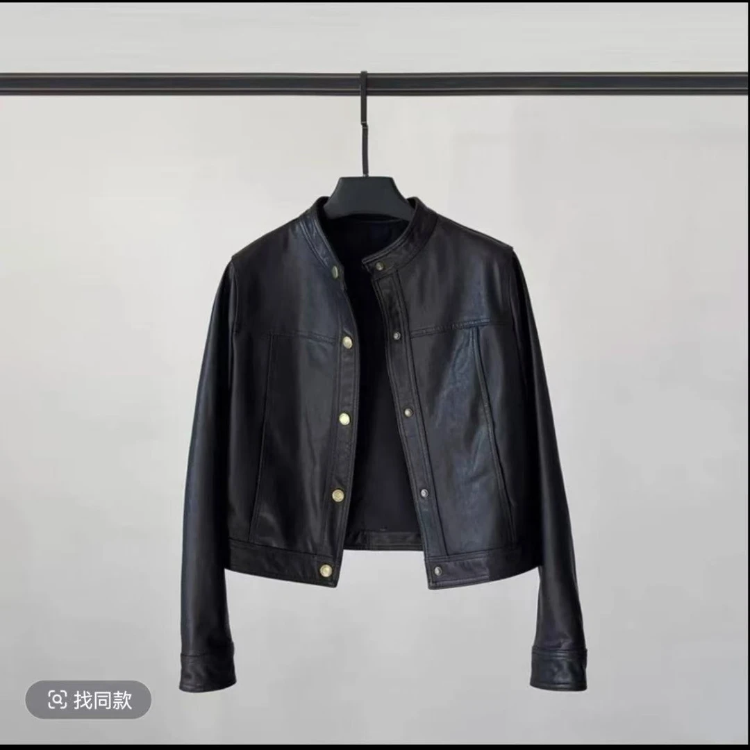 722海宁真皮皮衣女短款皮夹克机车服皮衣外套女