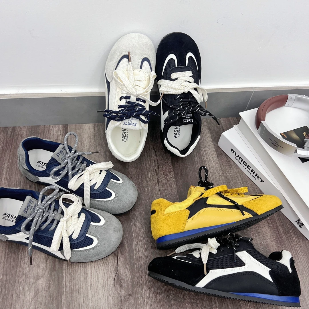 周小美【真皮飞织德迅】复古韩版透气夏秋软底防滑温州女鞋爆款百搭