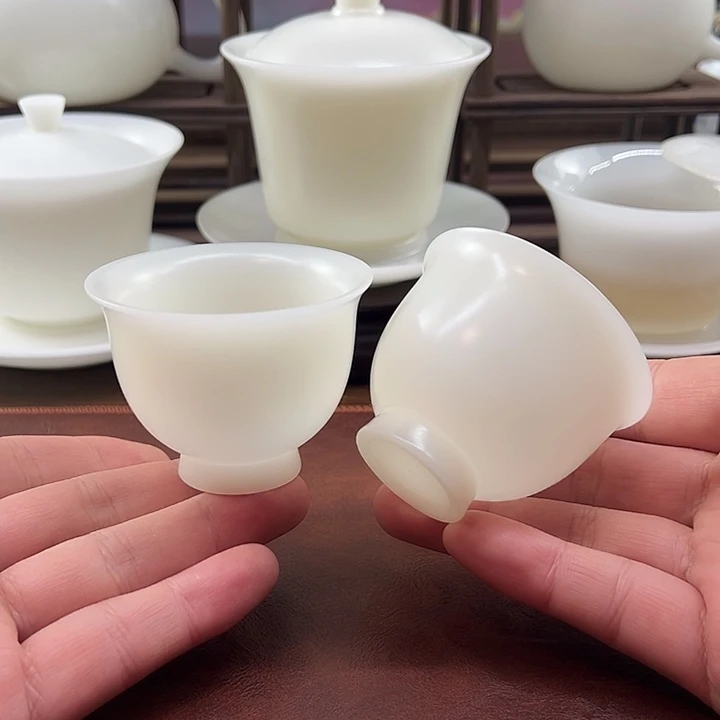 2杯: 隐唐窑/璞玉素烧自生釉65ml反口客杯