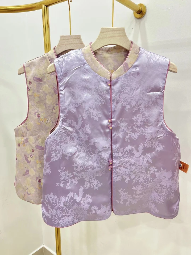 新中式国风双面双穿马甲盘扣外穿春装新款