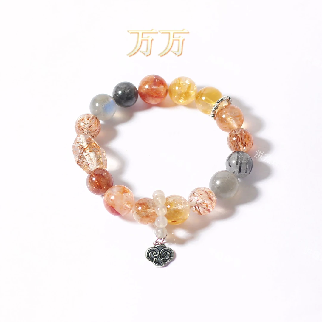 【金浩森】【万万】红胶花*黑金超七设计款手链 礼盒装 ZB