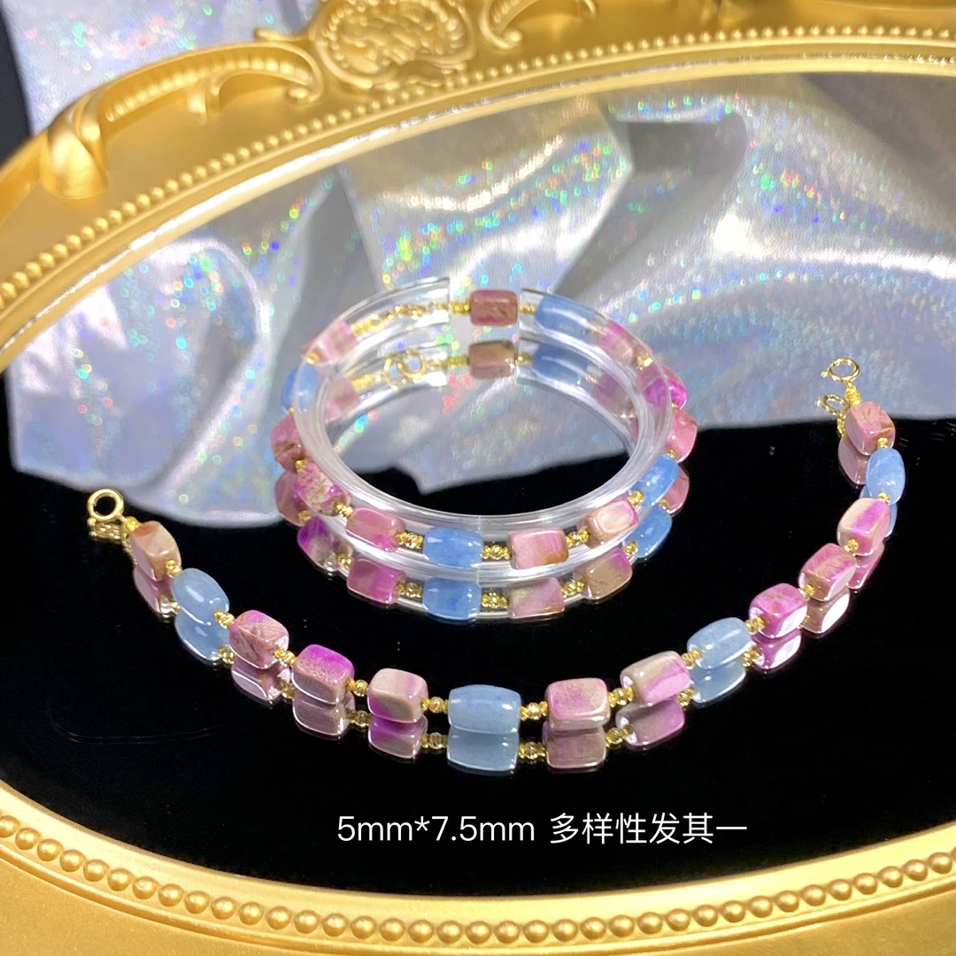 茉苡｜18K金镶舒俱来时尚手链5mm*7.5mm/多样性发其一/P00135