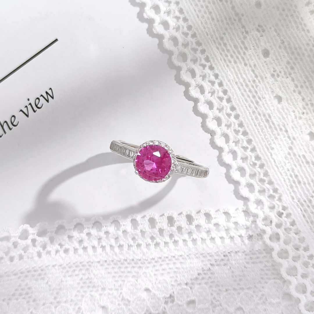 925银合成锆石戒指 YJ-36913 戒指轻奢时尚气质简约高级感欧美