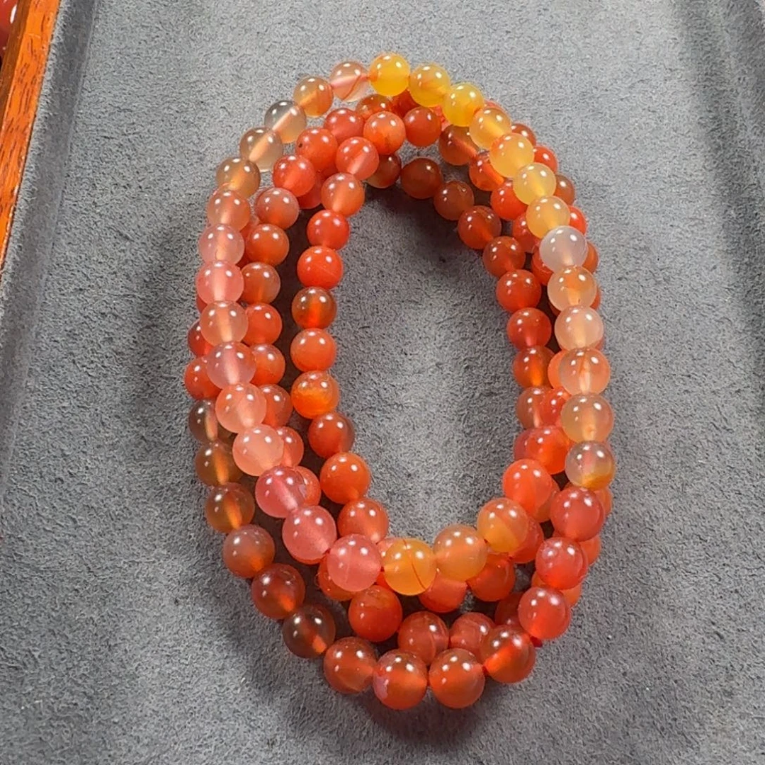 南红玛瑙未镶嵌多圈尺寸6