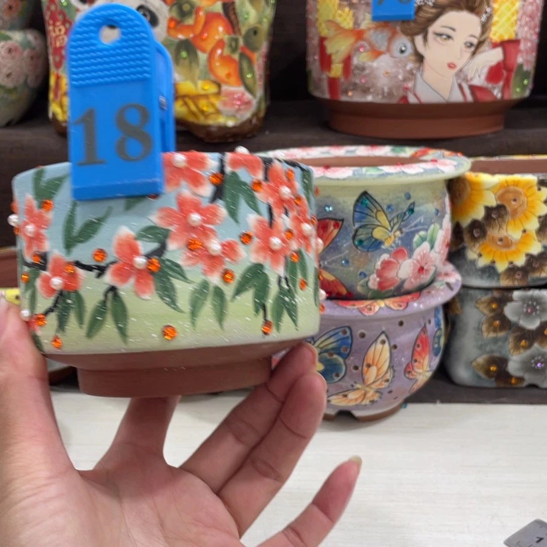 红陶多肉花盆特价顶冠