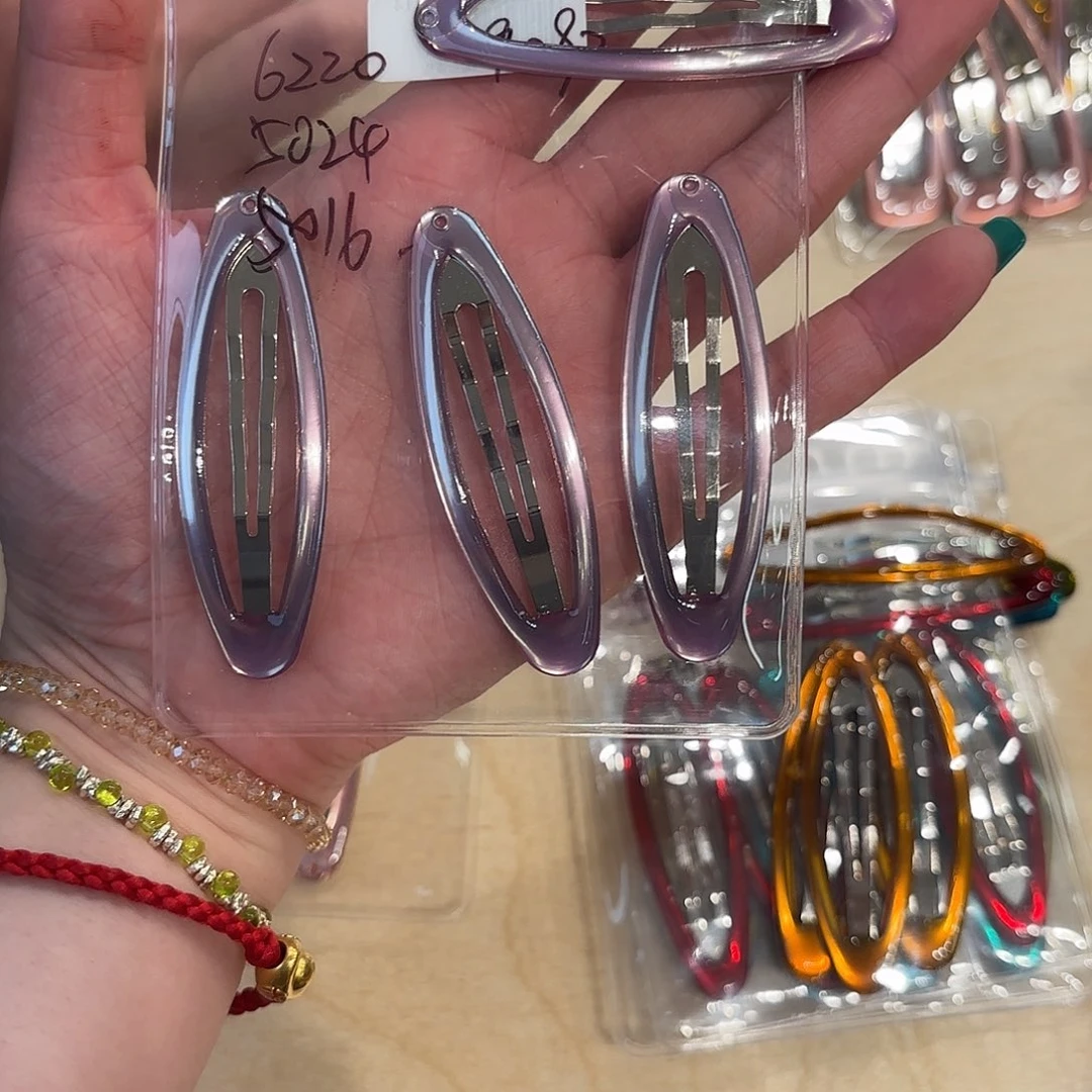 布艺铁合金紫色瓜子bb四支装