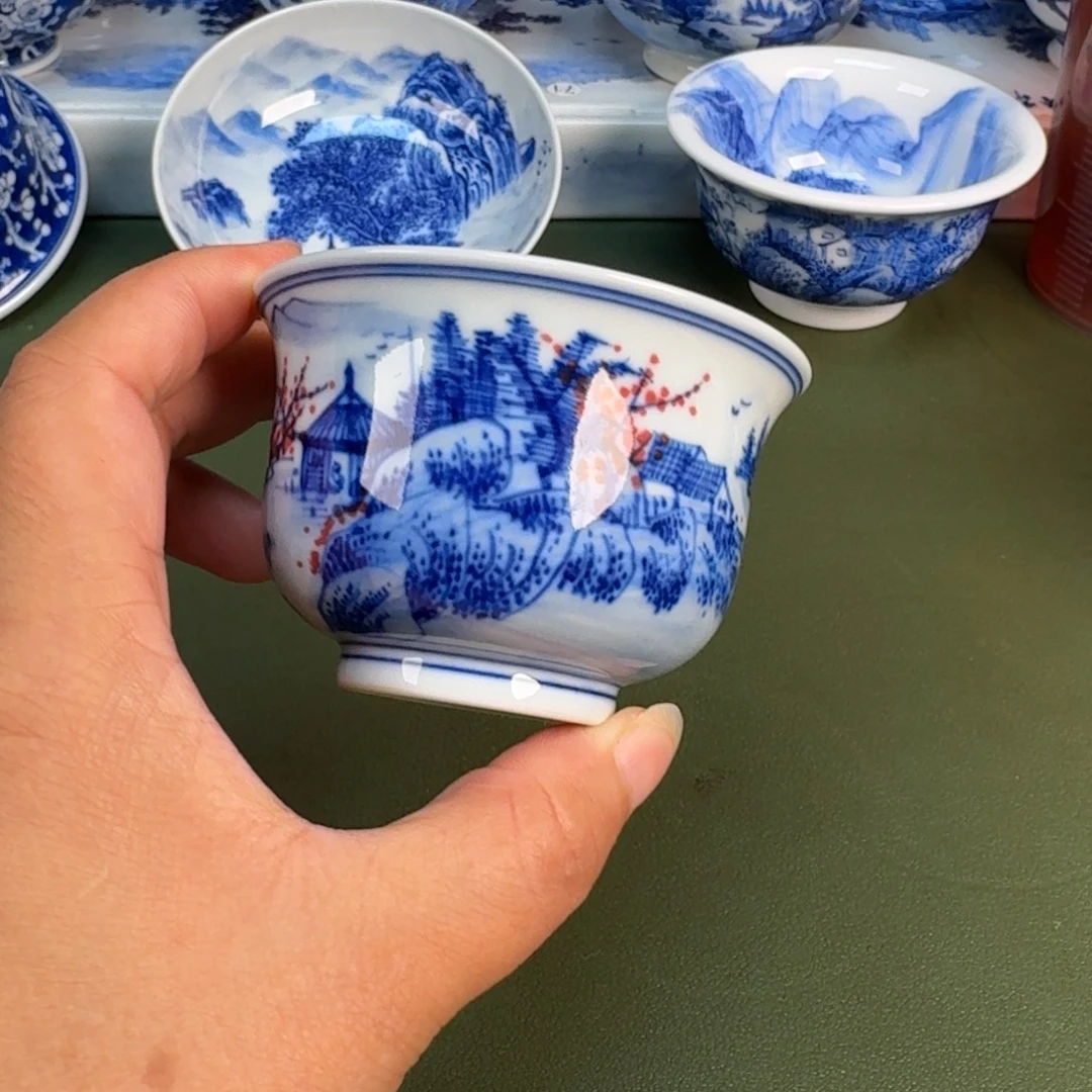 景德镇纯手绘茶具圆248