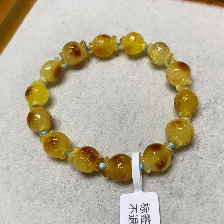 蜜蜡未镶嵌裸石串