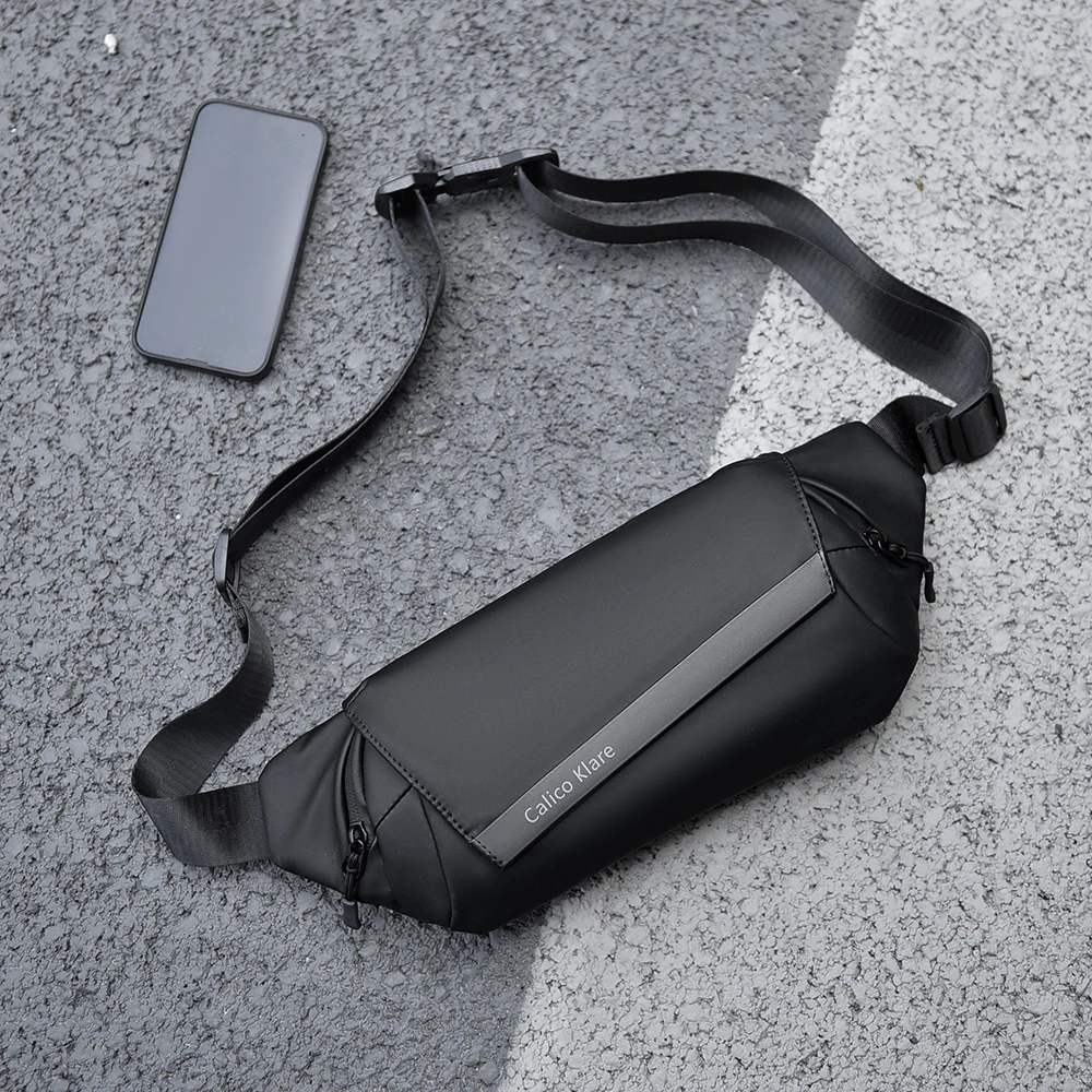 新款时尚男士胸包斜挎包休闲潮流机能风腰包男户外骑行小包手机包