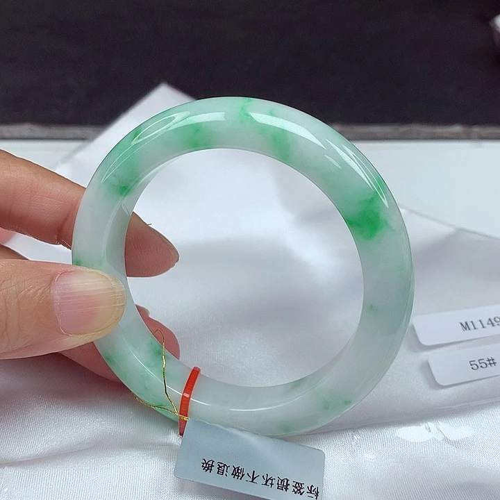 翡翠未镶嵌手镯55圈4958