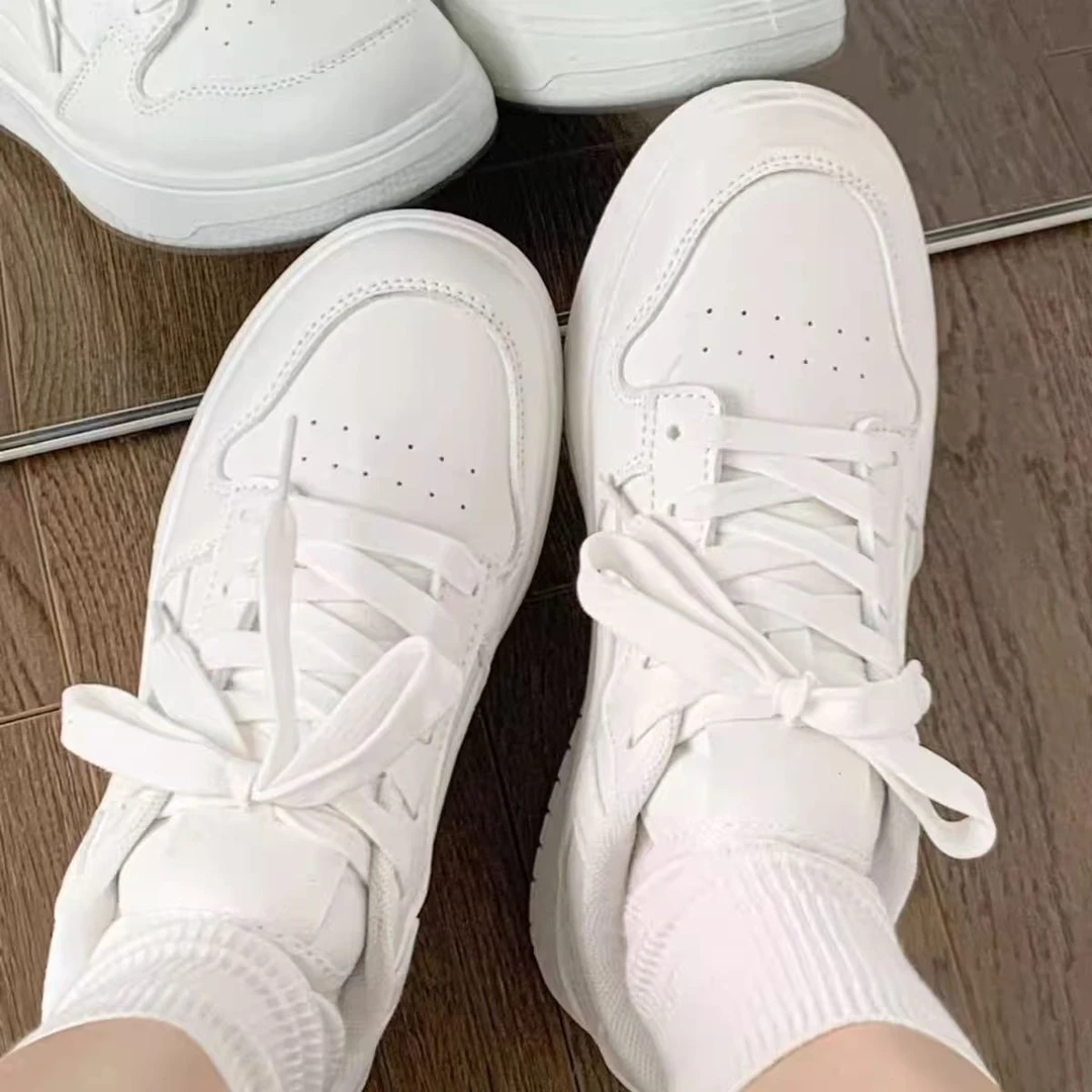 白鞋女鞋运动白色时尚百搭夏季学生厚底ins
