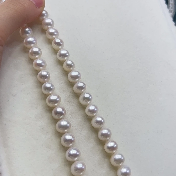 淡水珍珠颈饰银S925镶嵌➕9-10高品极光炫彩