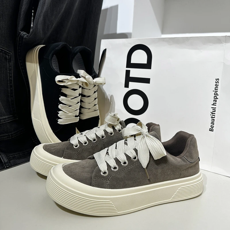 鞋子男款爆款2025新款厚底增高休闲运动潮鞋百搭低帮黑色板鞋男生