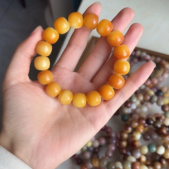 *****菩提根/象牙果手串卡14干磨小桔灯