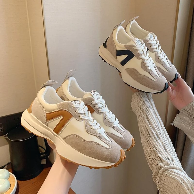 D.X SUCH透气运动鞋时尚休闲鞋鞋子学生胶粘中跟秋季阿甘鞋A1878