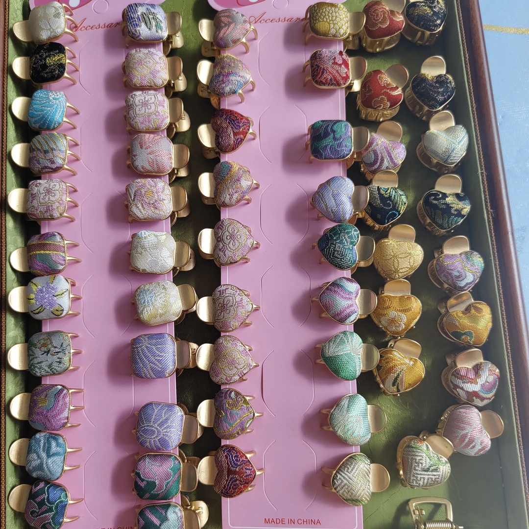 宋锦刘海夹抓夹简约风复古宫廷原创设计发夹发饰饰品配饰