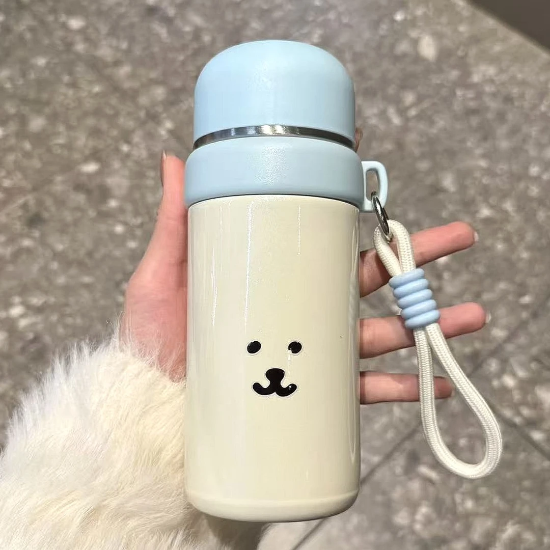 可爱女生高颜值小巧便携提绳保温杯户外水杯保冷饮用水壶