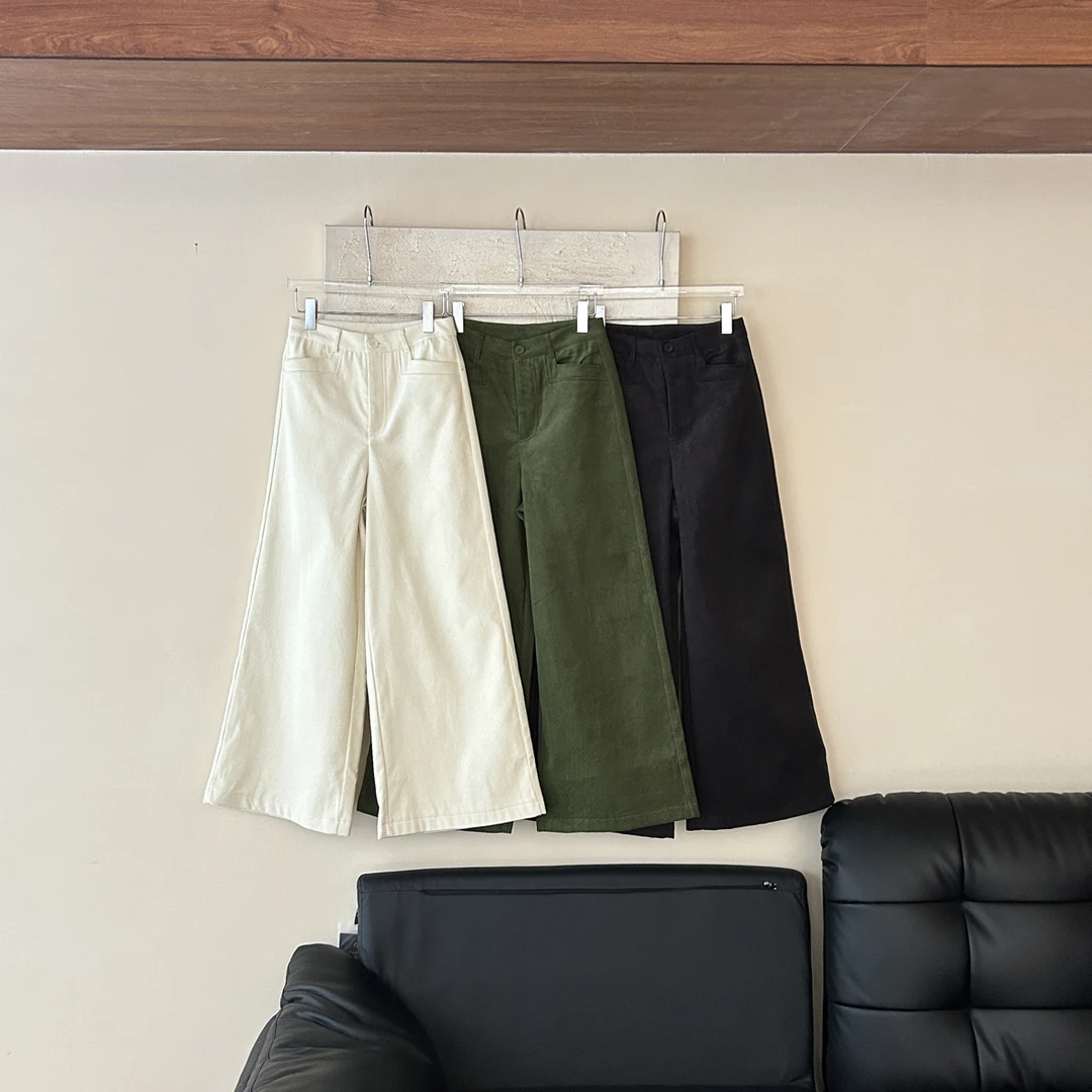 赵小小【时髦兼备好版型】9709 韩系高腰显瘦加绒休闲裤宽松直筒裤