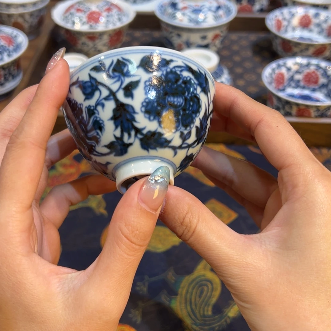 陶瓷摆件景德镇陶瓷茶器百宝箱